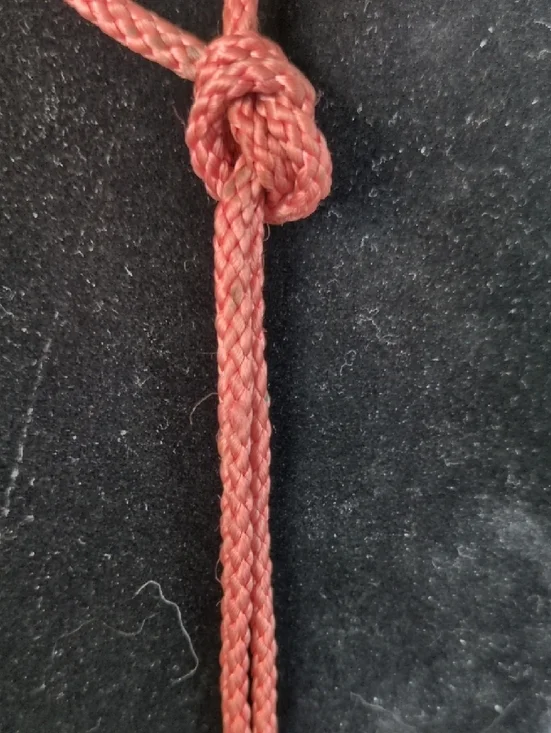 Red Puff Cloisenae Pendant Necklace with Tassel - Picture 5 of 6